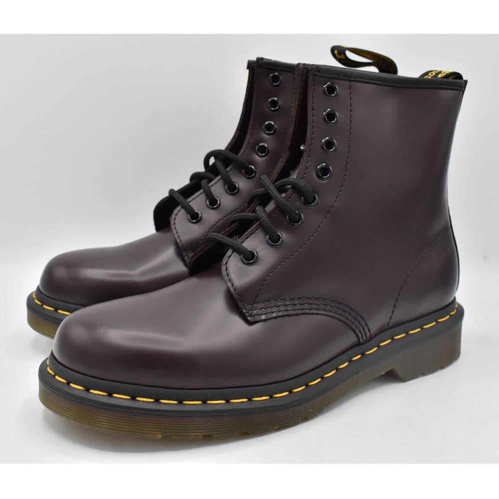 Dr. Martens 1460 Boot Women Size 8 Burgundy NEW Smooth Leather Lace Up Combat